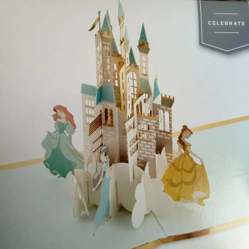 Hallmark Signature Paper Wonder Disney Princess Castle Pop-Up Card